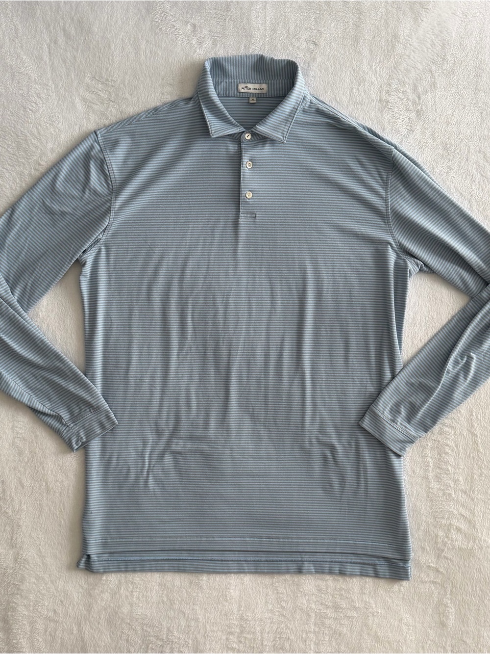 Peter Millar Lyons Crown Performance Jersey
Polo Men XL Blue Striped Long Sleeve